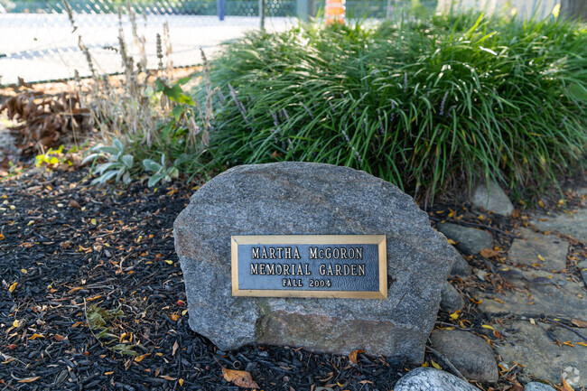 Montgomery Elementary School memorial stone to Martha McGordon.