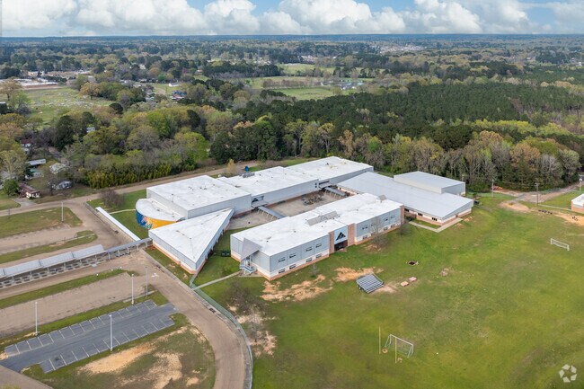 Webster Junior High School students can play soccer out on the fields outside the school.