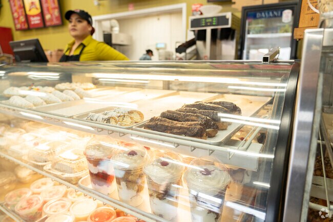 There are a lot of delicious pastries to choose from.