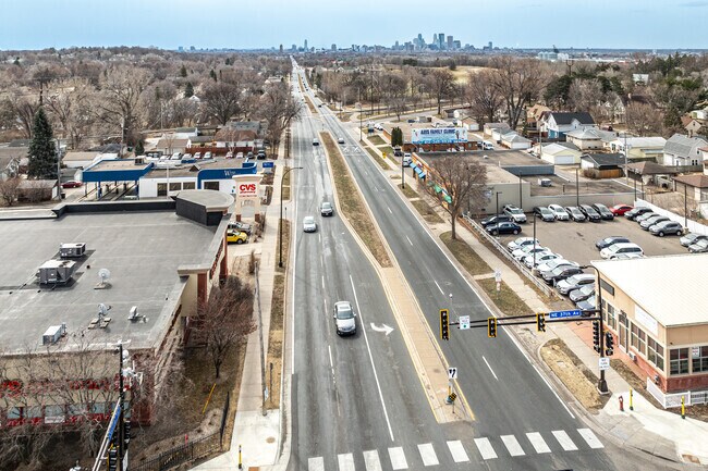 Highway 65 connects Waite Park with Downtown Minneapolis.