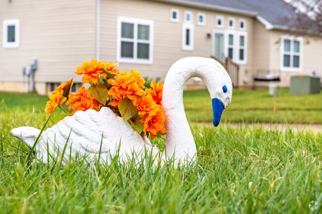 You can find beautiful lawn ornaments and landscaping at many residences in Spanish Lake.