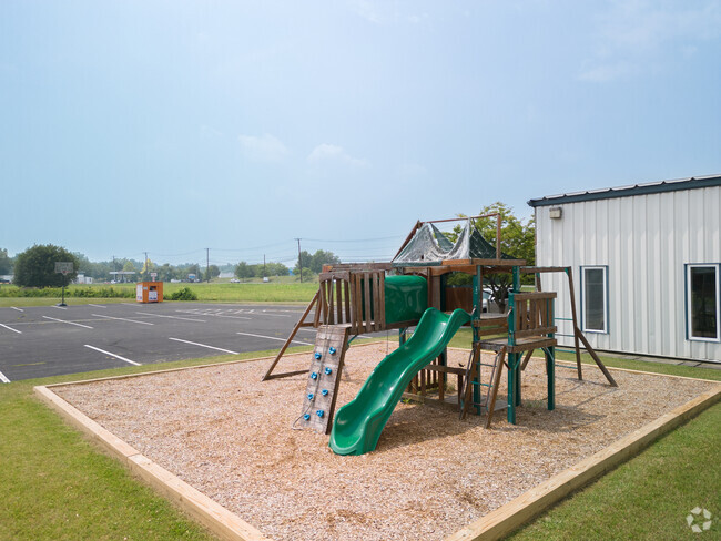 Kids love the playground at the Mt. Moriah Academy.