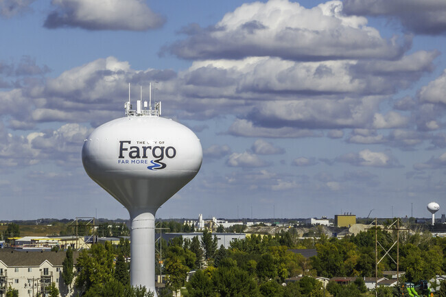 The Fargo water town is a visible icon from Arbor Glen.