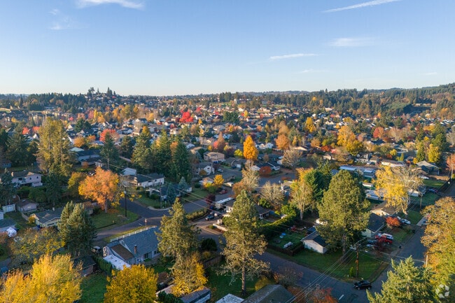 An elevated view of Spring Valley in Salem Oregon.