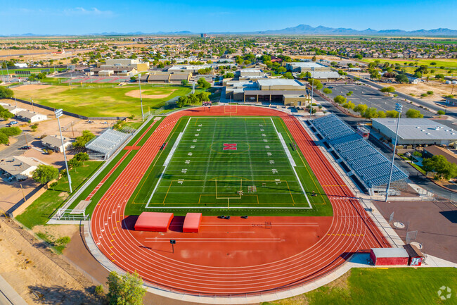 Experience the adrenaline rush on Maricopa High School's impressive football field in Maricopa.