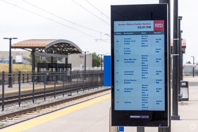 Use the light rail R line to get to Downtown Denver.