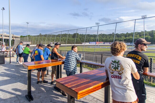 The speedway features a half-mile asphalt oval track, which hosts various racing events.