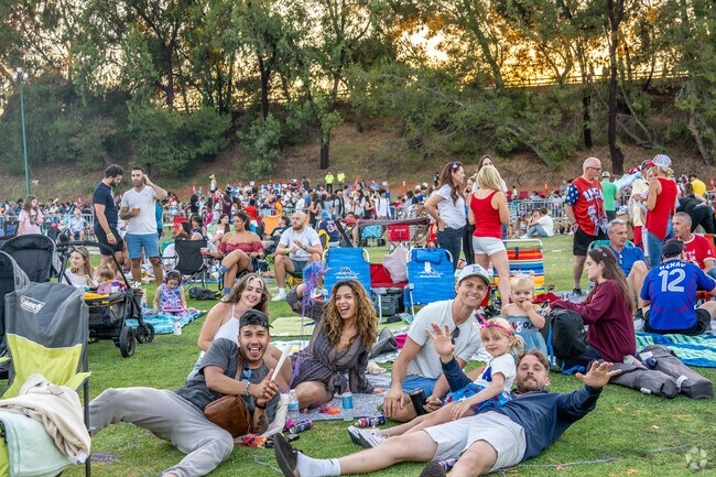 Families love hanging out while waiting for the 4th of July Firework Show.