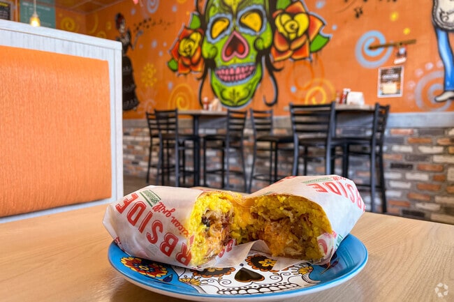 There are many different tasty burritos offered at the Curbside Mexican Grill in Plainview, NY.