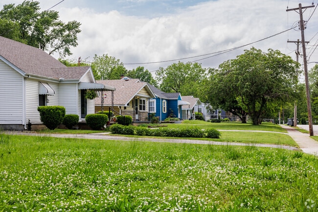 Homes in Tom Watkins sit tightly in neat rows throughout the neighborhood.