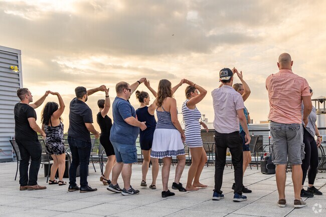 Salsa Dancing at sunset is the best way to spend a Tuesday evening in Fisk Addition.