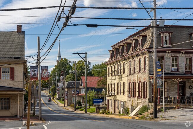 The Schaefferstown town center has kept all of the historic buildings that give it character.