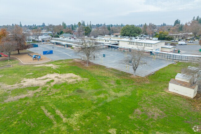 Play on the fields at Mary Deterding Elementary School.