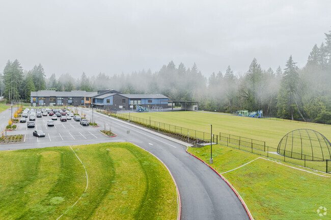 Driving up from the entrance to Artondale Elementary School.