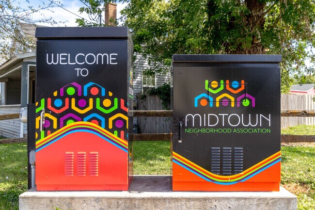 Midtown has numerous vibrant murals for residents to enjoy.