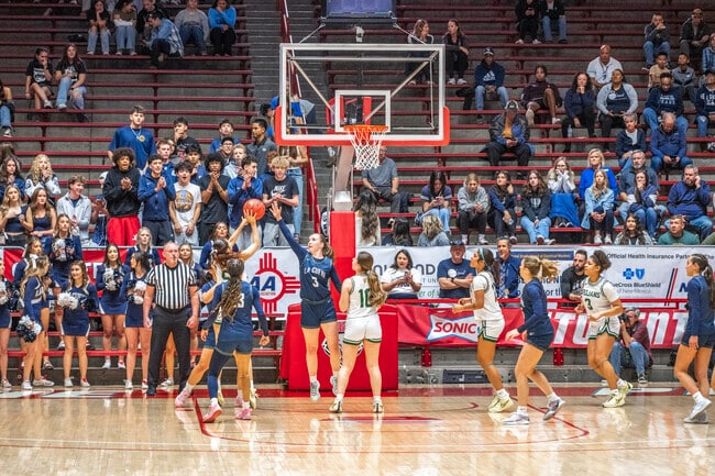 Students from all across New Mexico compete at the Girls State Basketball Championship.