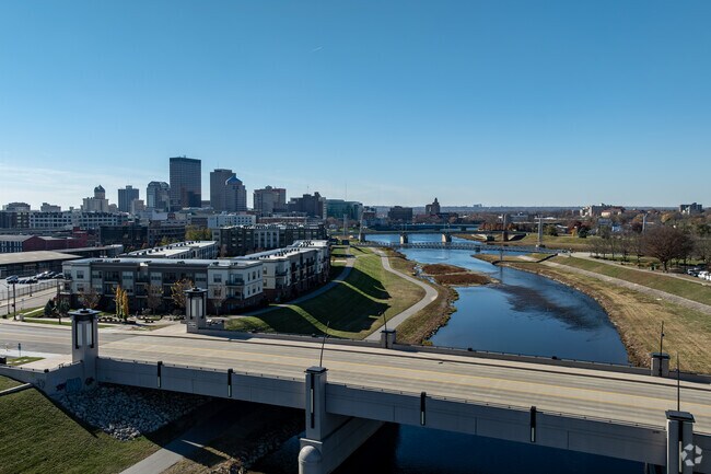 Webster Street bridge connects Webster Station to the suburbs of Dayton.
