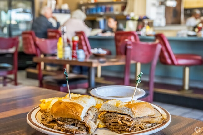 Duke’s Diner offers an amazing French Dip Sandwich in Olivehurst.
