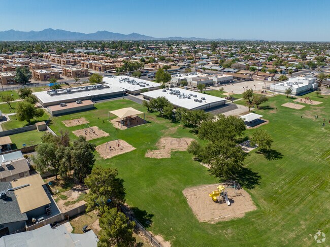 Heatherbrae School offers many play structures and outdoor activities' for its students.