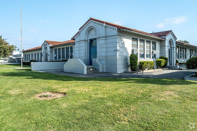 The corner of Cesar Chavez Elementary School in Norwalk.