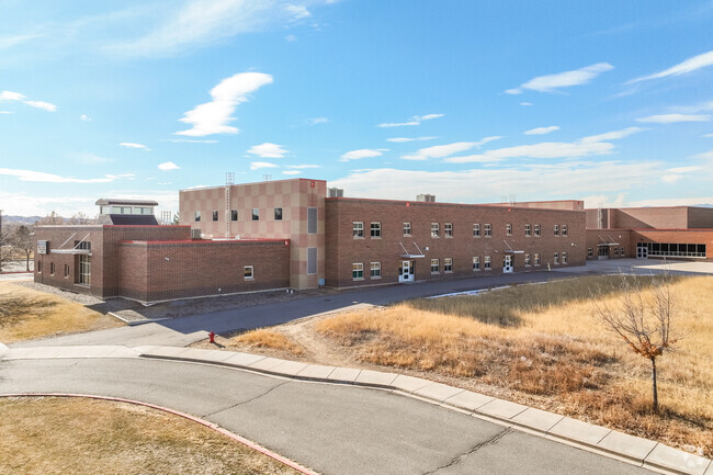 The rear play area at Arapahoe Ridge Elementary School in Westminster, Colorado.