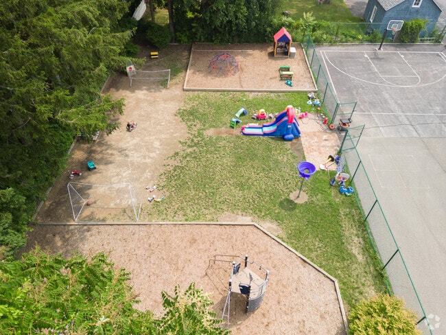 Students at St. Thomas the Apostle School can enjoy the playground and basketball court.