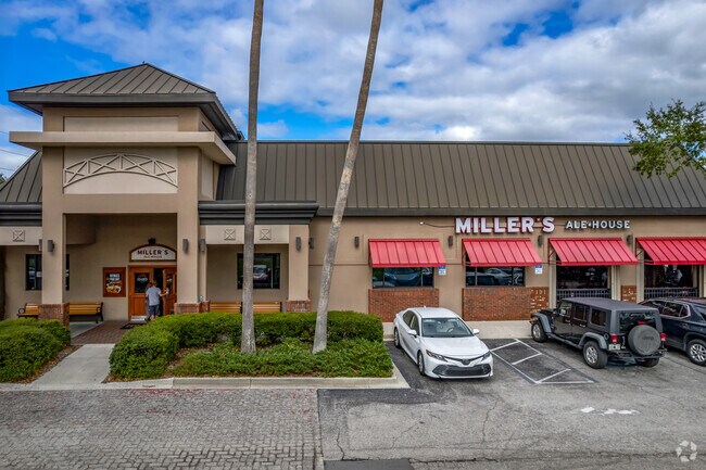 Lake Sarasota is filled with many restaurant choices like miller's ale-house.