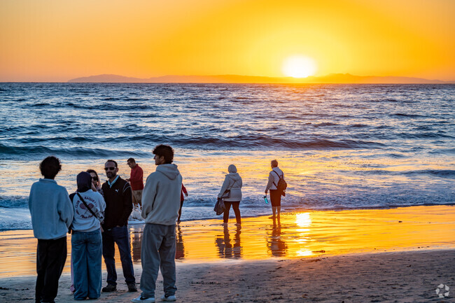 Residents can enjoy glowing sunsets along the beach just minutes down the hill from Niguel Summit.