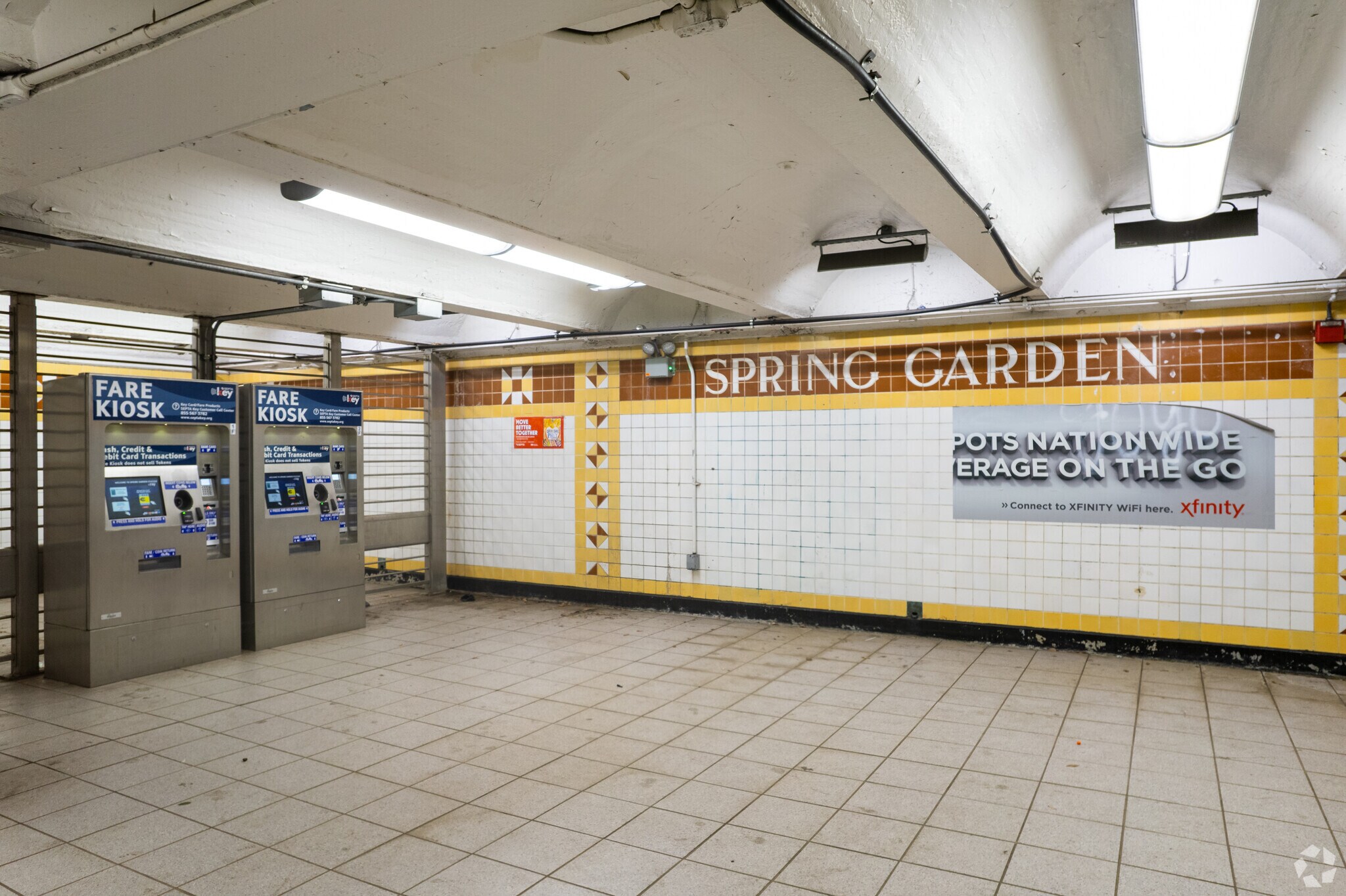 Residents ride through Spring Garden by taking the train provided by SEPTA transportation.