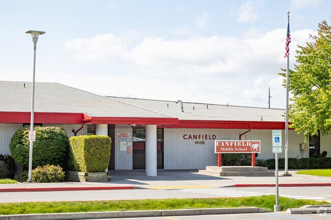 Front entrance at Canfield Middle School in Avondale.