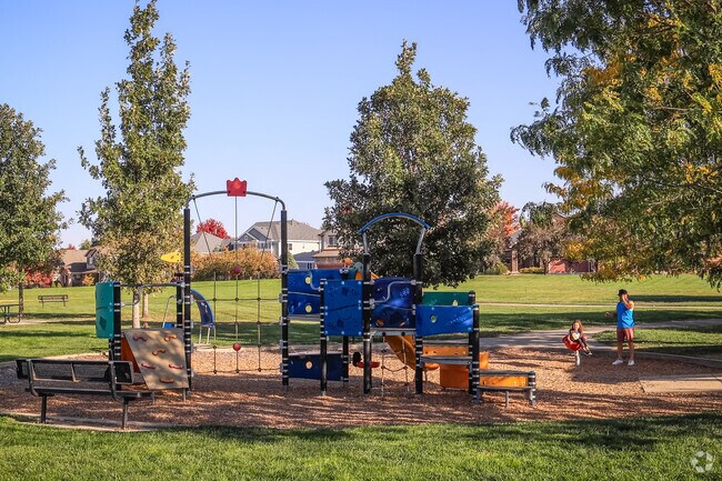 Blue Skies Park with its shady playground sits just north of Lower Clover Basin.