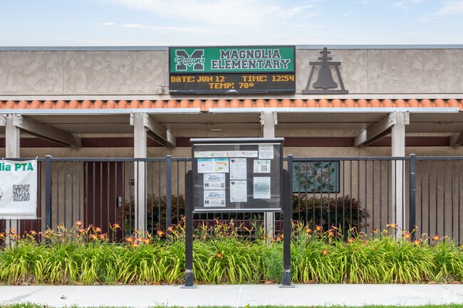 Magnolia Elementary School's signage proudly announces a place of learning and community.