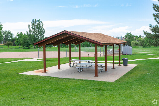 Governor's Ranch Elementary School has a shaded picnic area and baseball field.