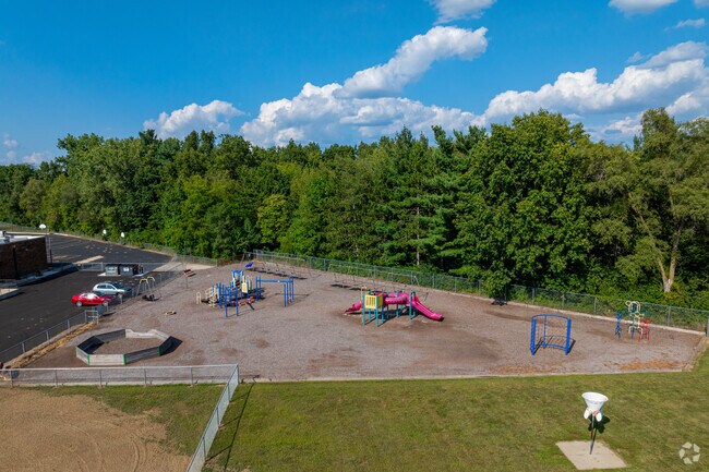 Concord Ox-Bow Elementary School has a large playground area.