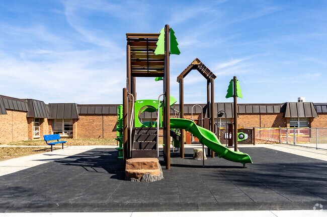 Edison Elementary Students love the playground equipment during recess.