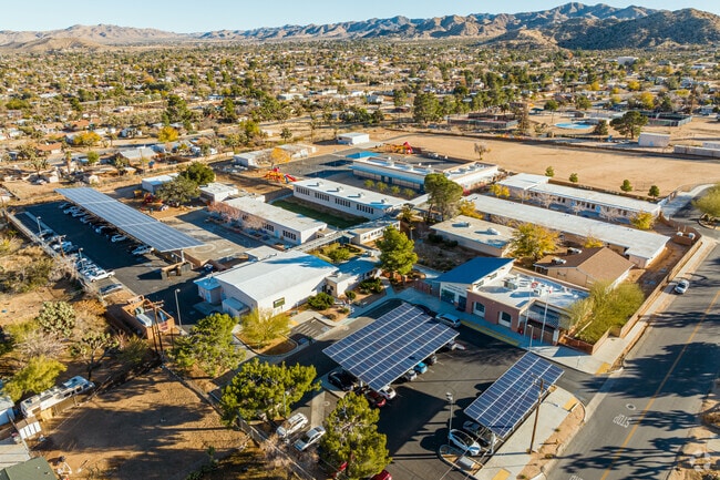 The beautiful campus of Yucca Valley Elementary School includes modern amenities for students.