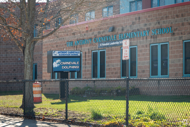 Anthony Carnevale Elementary School name letters in Providence.