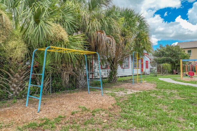 Mt. Calvary Sda School has a fun jungle gym.