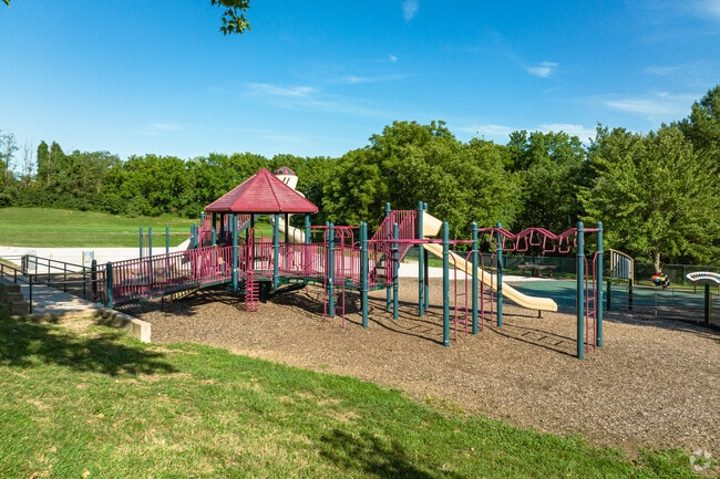 Playground set is a large area for kids to enjoy during recess at Highcroft Ridge Elementary.