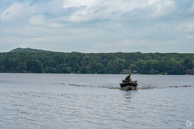 Boaters and fishing enthusiasts enjoy the open waters of Lake Altoona.