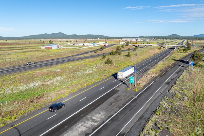 Elevated view of Interstate 40 in Flagstaff Meadows.