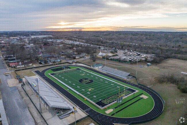 Cheer on the Mustangs at Jackson-Olin High School near Ensley.