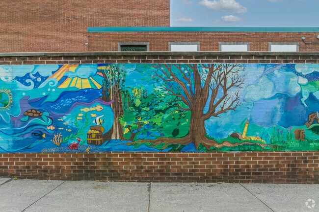 Foose Elementary mural display in South Harrisburg.