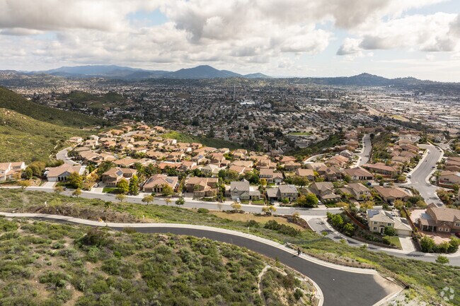 Some homes sit up high on the hills with panoramic views in Sky Ranch.
