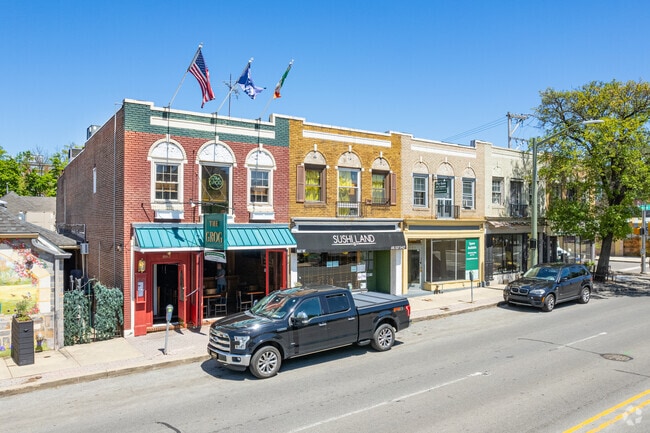 The Bryn Mawr neighborhood features an array of specialty shops and locally owned restaurants within a walkable downtown core.