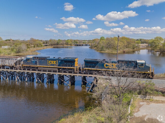 Norfolk Southern trains travel through the heart of South Norfolk.