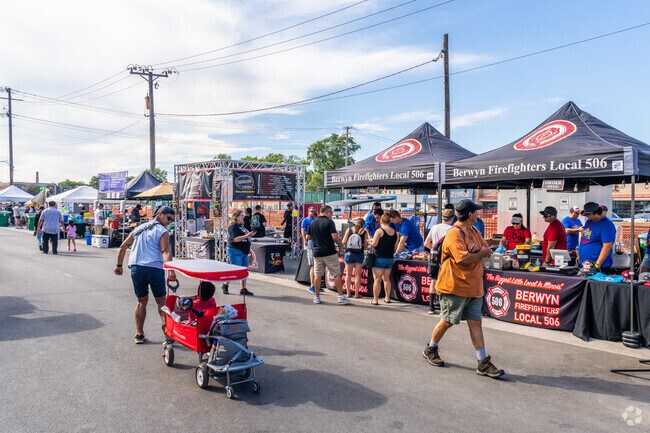 Families enjoy the start of Autumn at Berwyn's annual Oktoberfest.