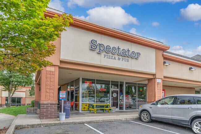 Stop at Spectator Pizza and Pub in the Parker Crest neighborhood.