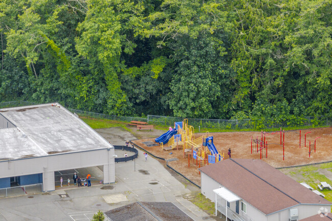 With an extensive playground set. Poulsbo students have a lot to choose from.