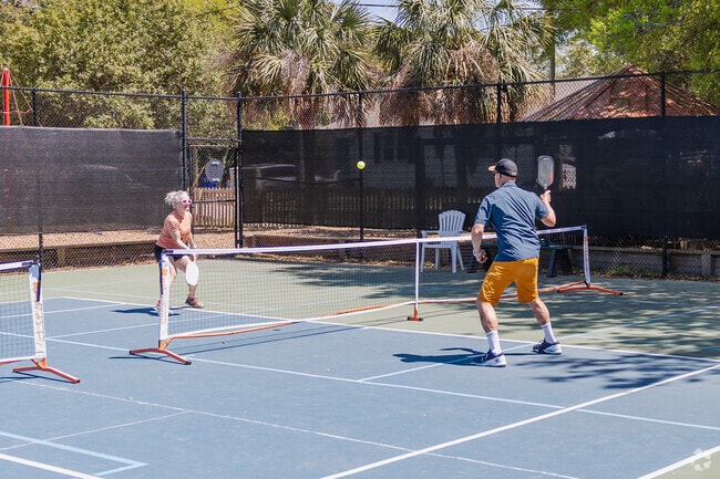 Folly Beach residents love a fun game of pickleball at Pirate's Cove Playground.